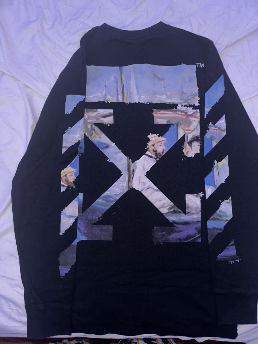 image of Off White x Virgil Abloh Oil Painting Black L/s Size S, Men's