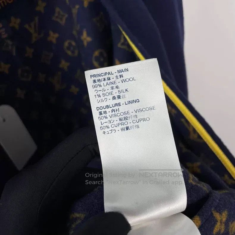 Louis Vuitton Louis Vuitton Navy blue long coat with presbyopia printed Size S / US 4 / IT 40 - 7 Thumbnail