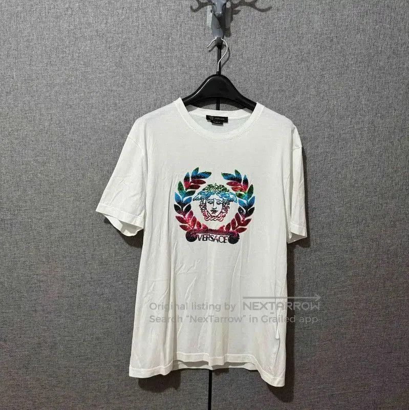 Versace Versace Men's White Cotton Medusa T-shirt . Size US M / EU 48-50 / 2 - 1 Thumbnail