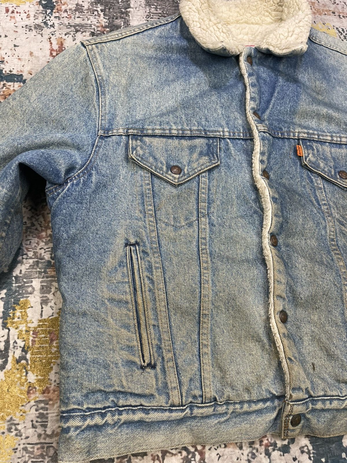 Levi's Vtg 70s Levis Sherpa Trucker Jacket Size US L / EU 52-54 / 3 - 11 Thumbnail