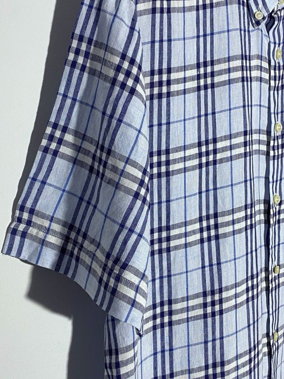 Burberry Burberry London All Over Checked Linen Shirt Rare Item Size US L / EU 52-54 / 3 - 9 Thumbnail