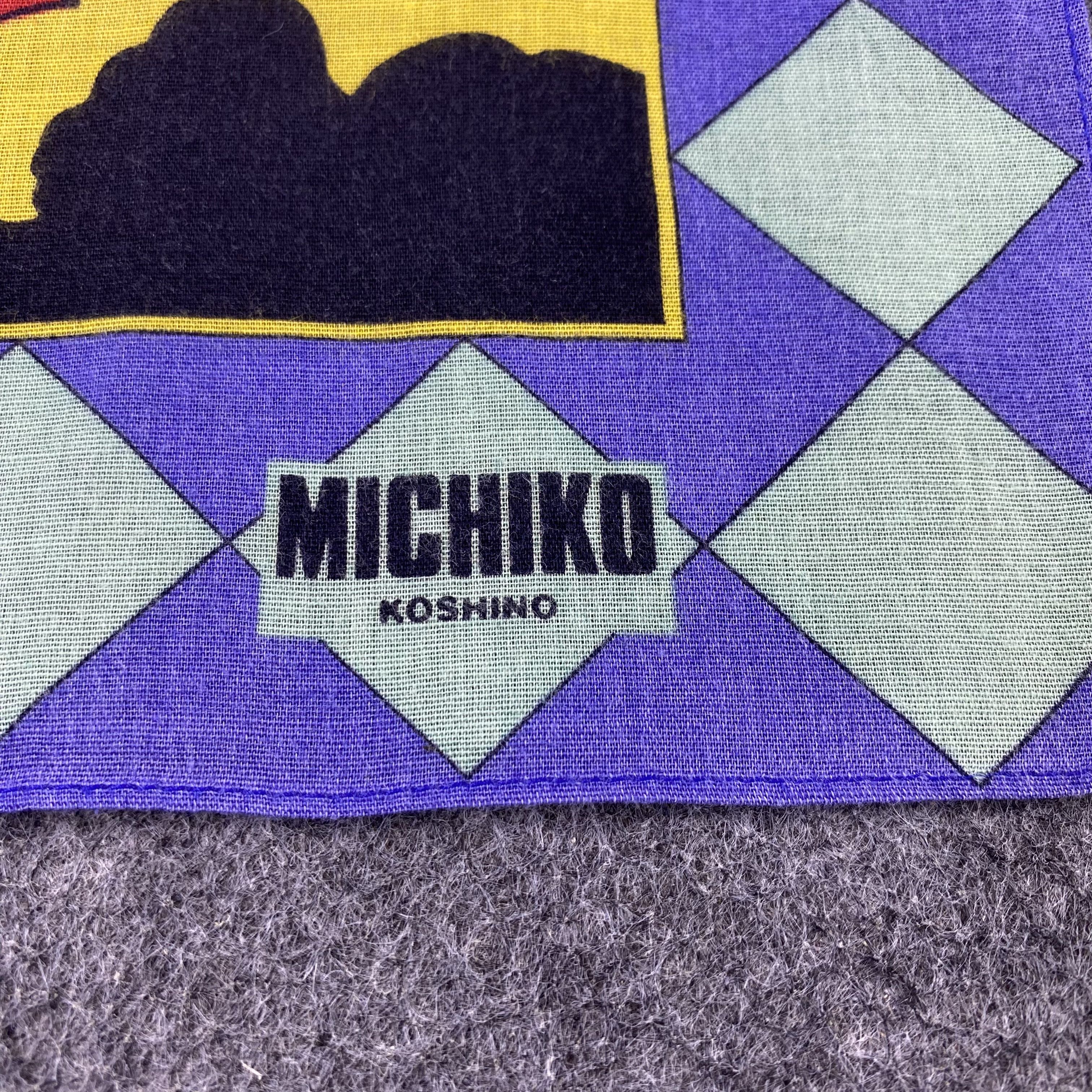 Japanese Brand Michiko Koshino Handkerchief Neckerchief Bandana-B1912 Size ONE SIZE - 7 Thumbnail