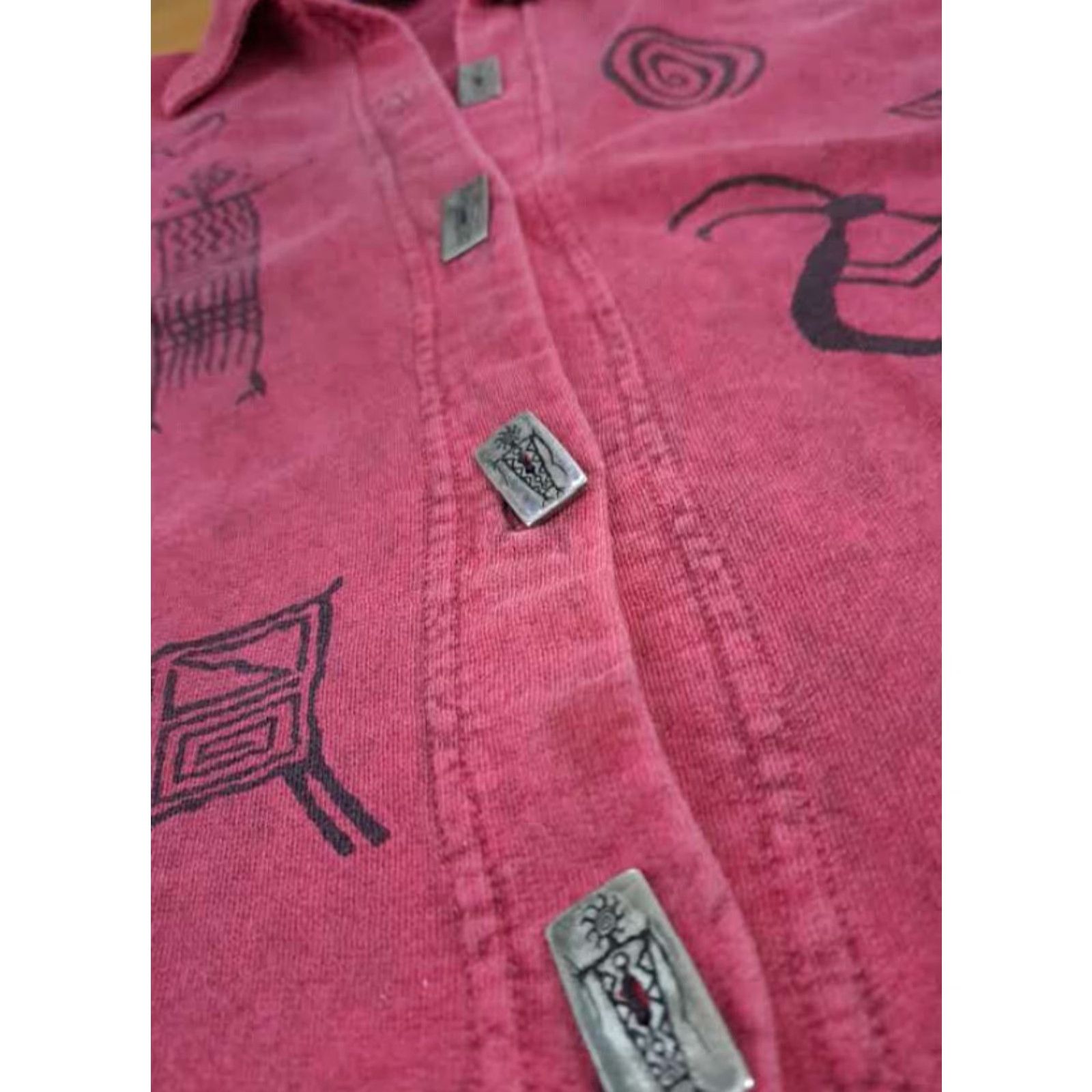 Vintage VINTAGE Bfofo Shirt Cotton Button-Up Canvas Long Sleeve Purple 25in 22in pit to pit Women Size S / US 4 / IT 40 - 4 Thumbnail