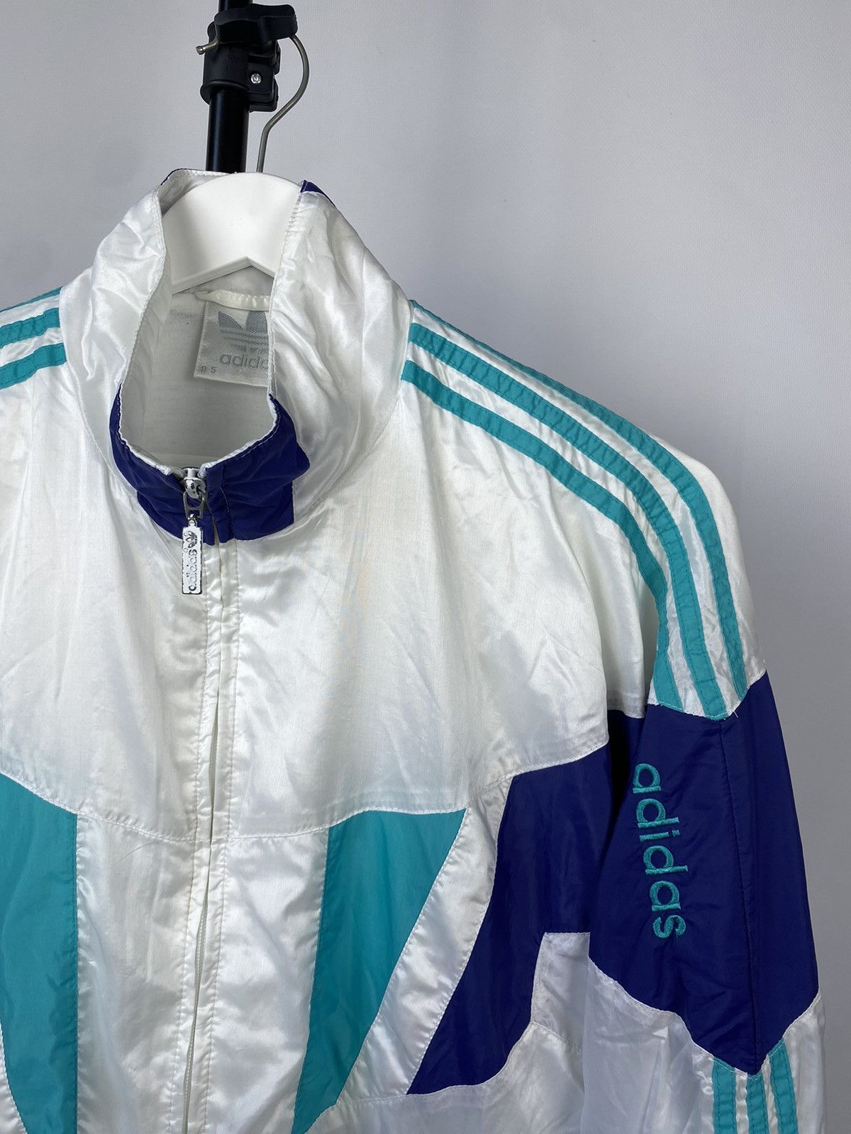 Adidas × Vintage Vintage Adidas Nylon Track Full Zip Y2K Jacket Size US M / EU 48-50 / 2 - 5 Thumbnail