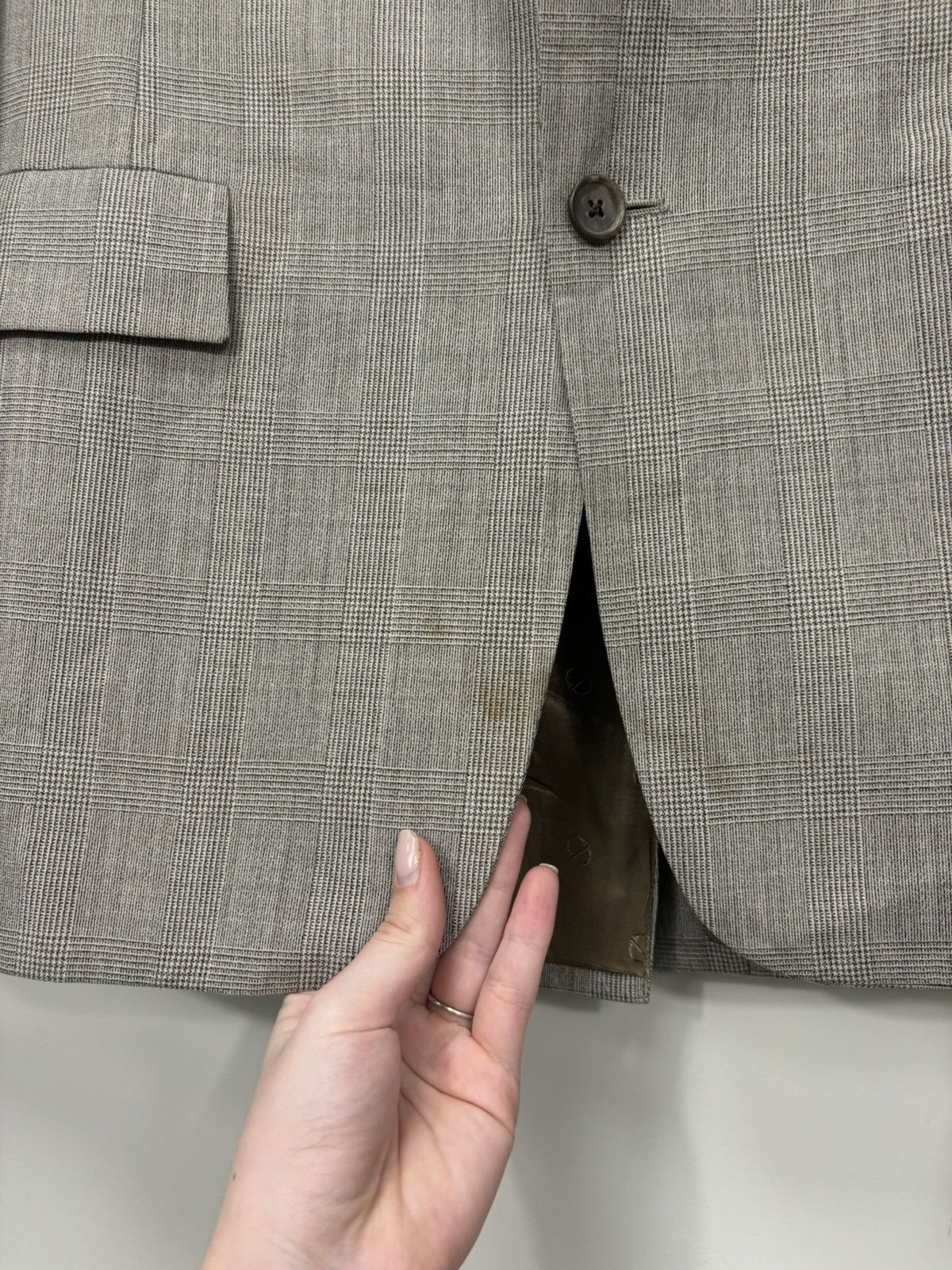 Christian Dior Monsieur Vintage Christian Dior 2-Button Checkered Wool Blazer Jacket Size 48R - 11 Thumbnail
