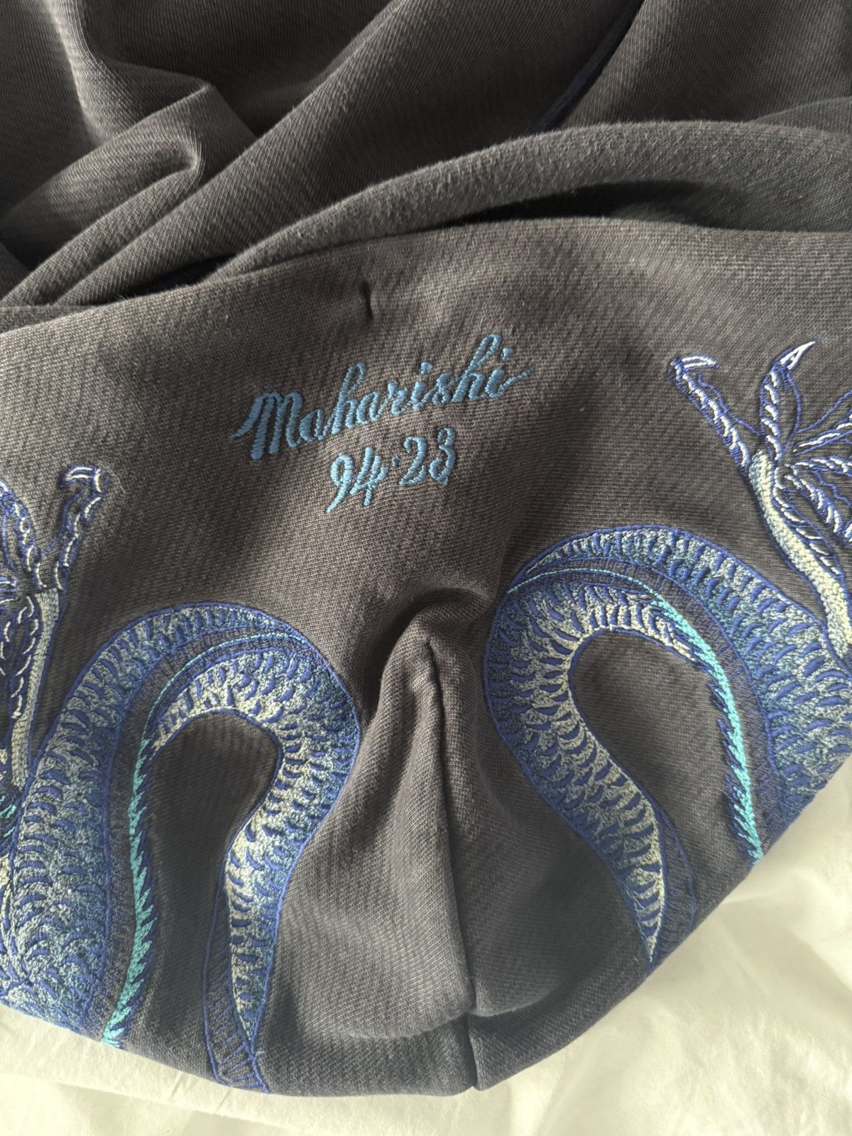 Maharishi Water Dragon Embroidered Hoodie Size US L / EU 52-54 / 3 - 4 Thumbnail