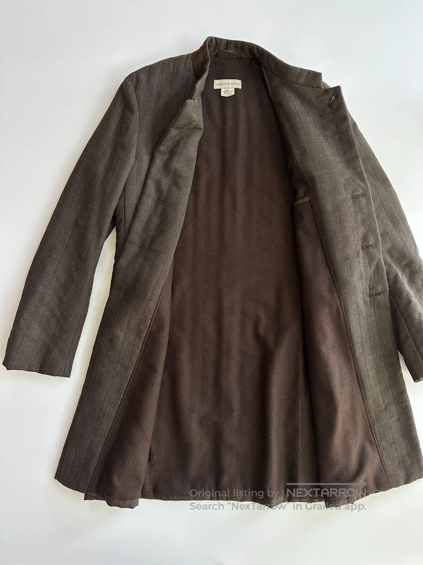 Dries Van Noten DRIES VAN NOTEN Leica-style collarless coat| Size US S / EU 44-46 / 1 - 6 Thumbnail