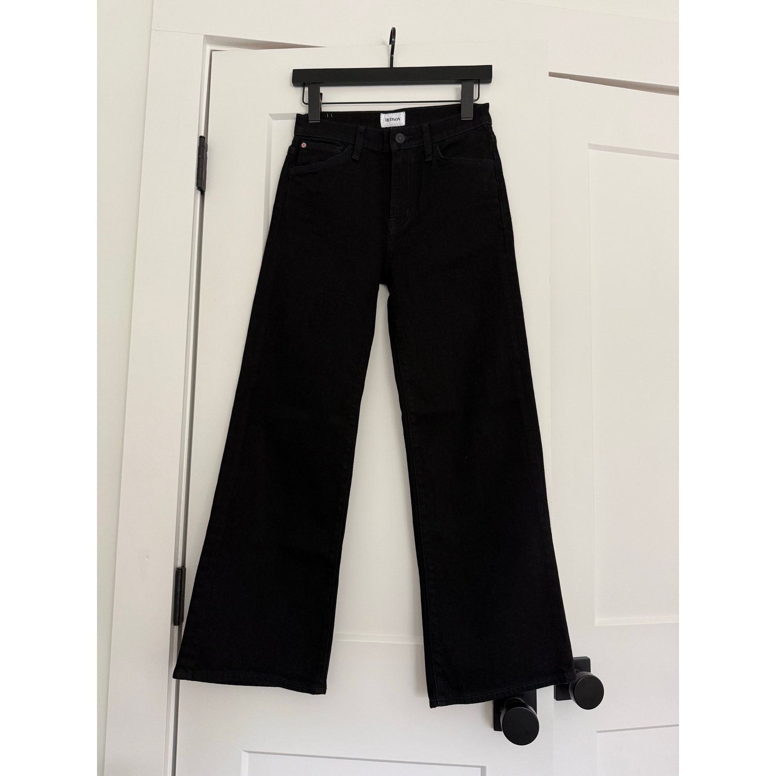 Hudson $215 New Hudson Rosalie High Waist Wide Leg Crop Black 25 Size 25" / US 0 / IT 36 - 8 Thumbnail