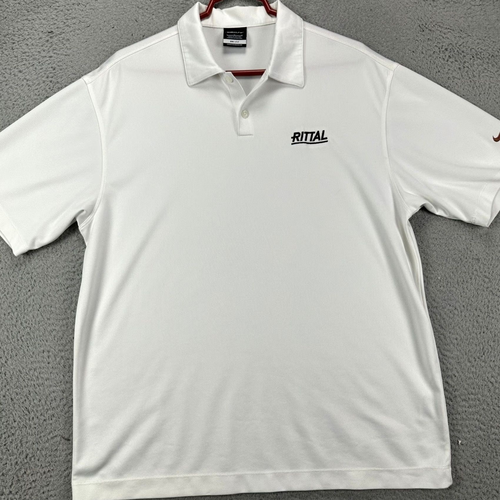 Nike Nike Dri-Fit Shirt Polo Golf Mens Large White Short Sleeve Swoosh Athletic Rugby Size US L / EU 52-54 / 3 - 3 Thumbnail