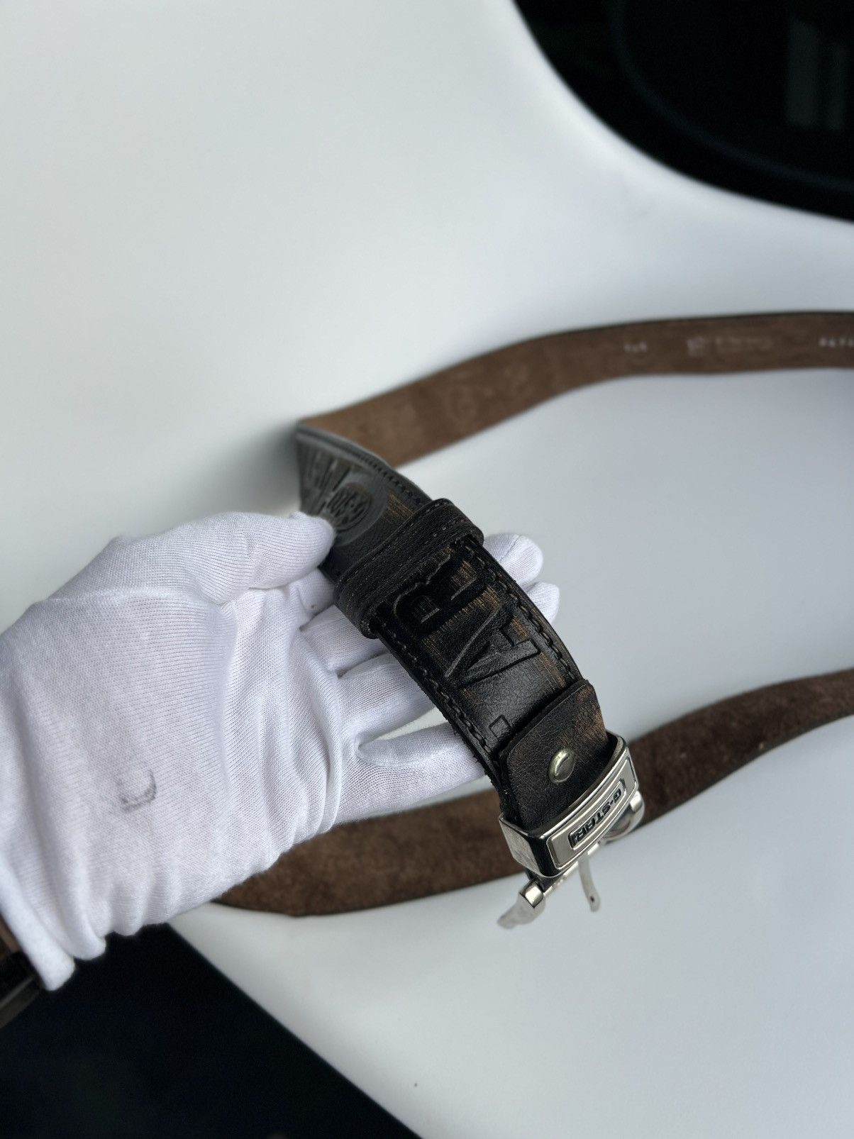 G-Star G-STAR Leather Belt – Distressed Black – Size ~XL (119.5 cm) Size ONE SIZE - 14 Thumbnail
