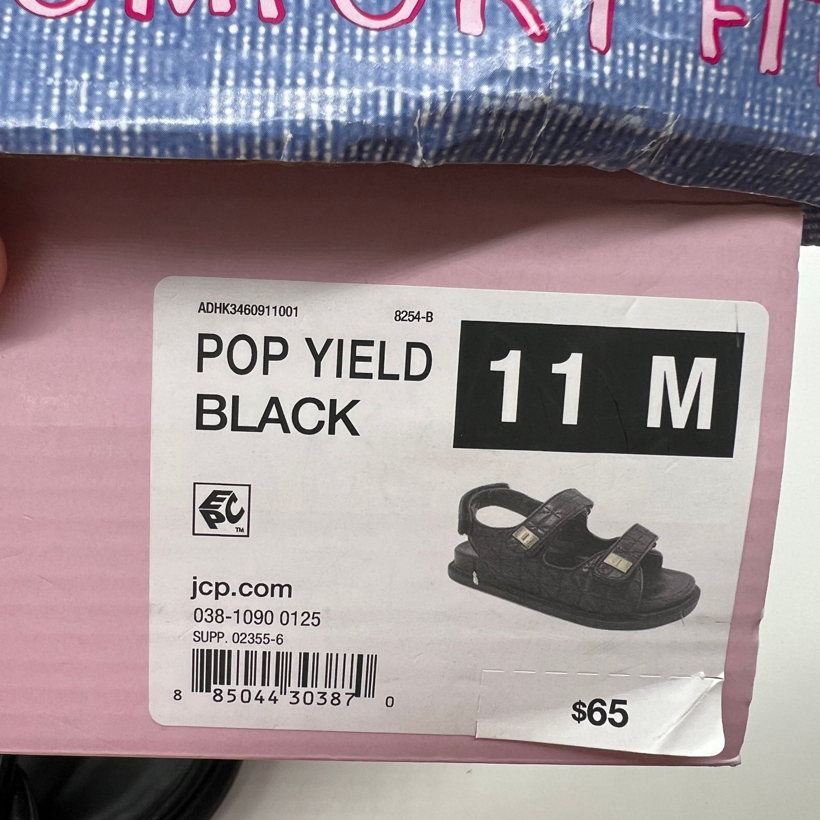 Other Pop Yield Open Toe Women's Footbed Sandals Black Size 11M Size US 11 / IT 41 - 10 Thumbnail