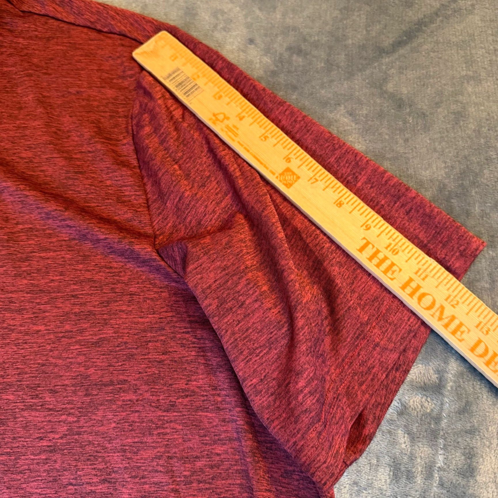 Alfani Alfani Polo Shirt Mens 3XB Big Tall Red Heathered Short Sleeve Quarter Zip Size US XXL / EU 58 / 5 - 6 Thumbnail