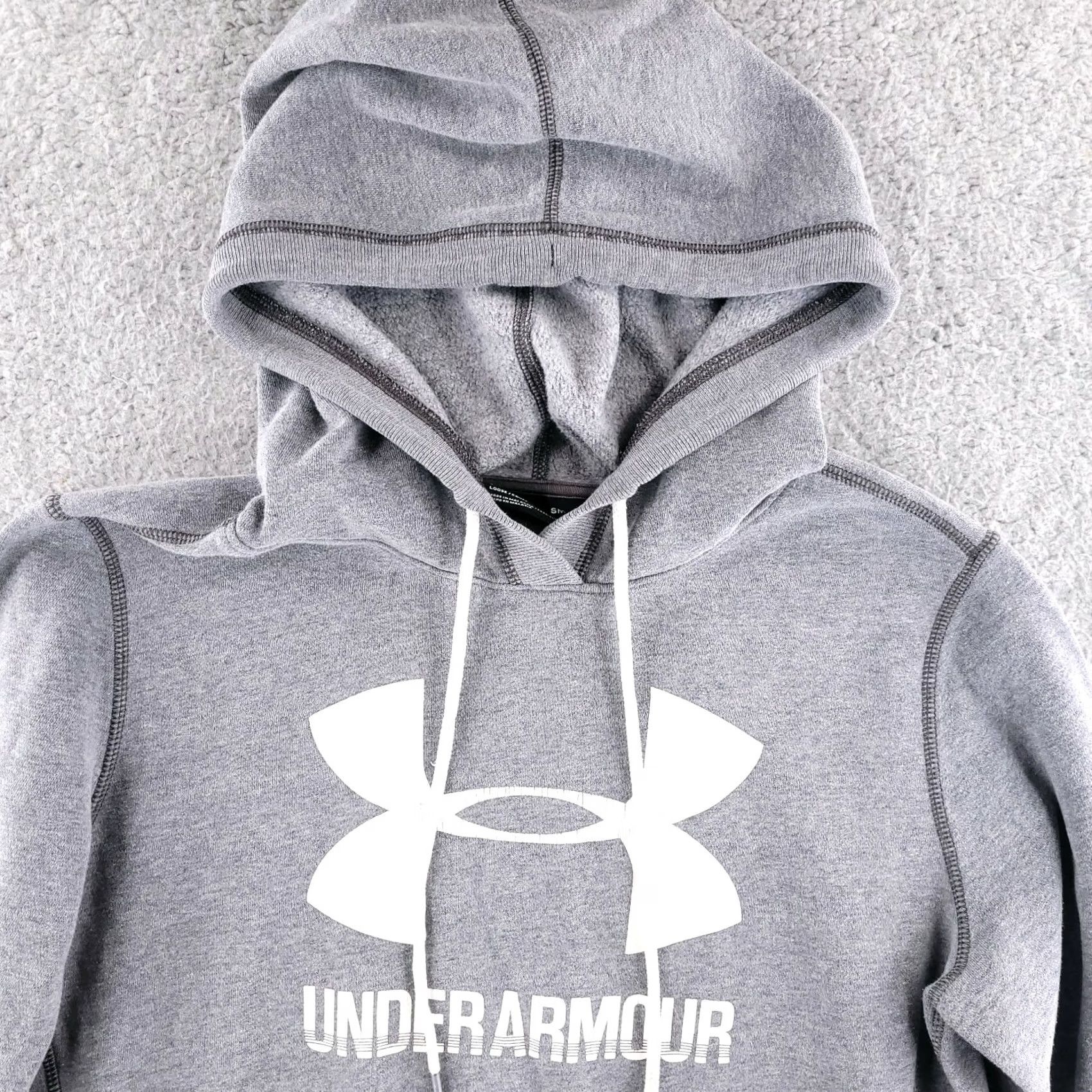 Under Armour Under Armour Hoodie Mens Small Gray Long Length Pullover Sweatshirt Gym Running Size US S / EU 44-46 / 1 - 4 Thumbnail