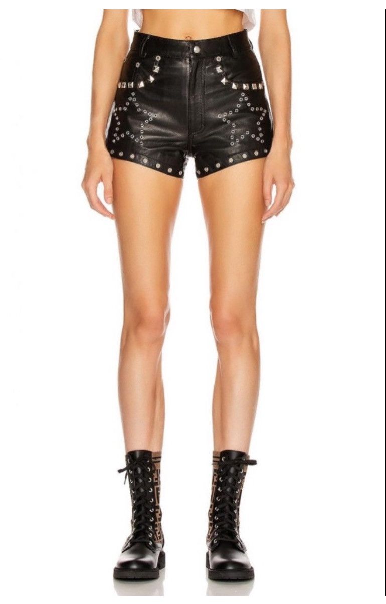 R13 Studded leather shorts. 24 Size 24" / US 00 / IT 34 - 3 Thumbnail