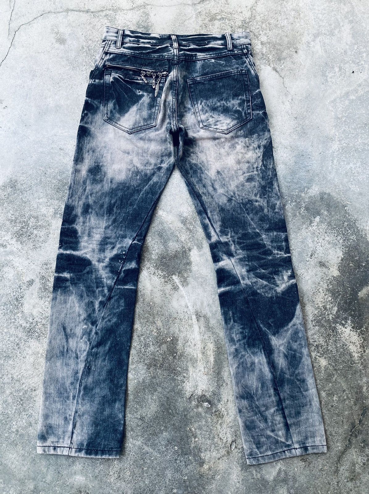 Japanese Brand Vintage Daily News Grabbed Feather Flared Denim Pants Size US 32 / EU 48 - 2 Thumbnail