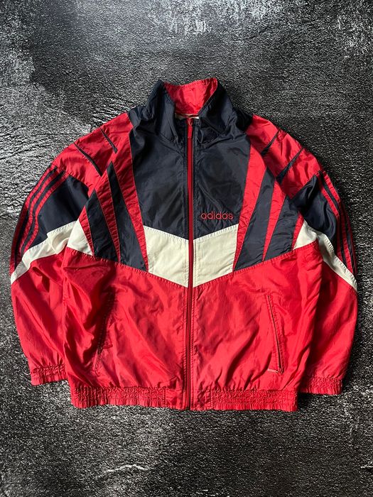 Adidas 90s Adidas Vintage Nylon Track Jacket Striped | Grailed