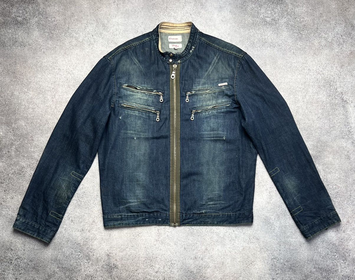 Firetrap × Vintage Firetrap vintage denim biker jacket Size US XL / EU 56 / 4 - 1 Thumbnail