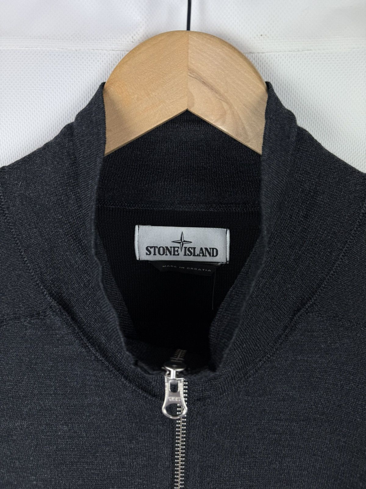Stone Island Stone Island Men’s Distressed Full Zip Wool Sweater Size US XL / EU 56 / 4 - 12 Thumbnail