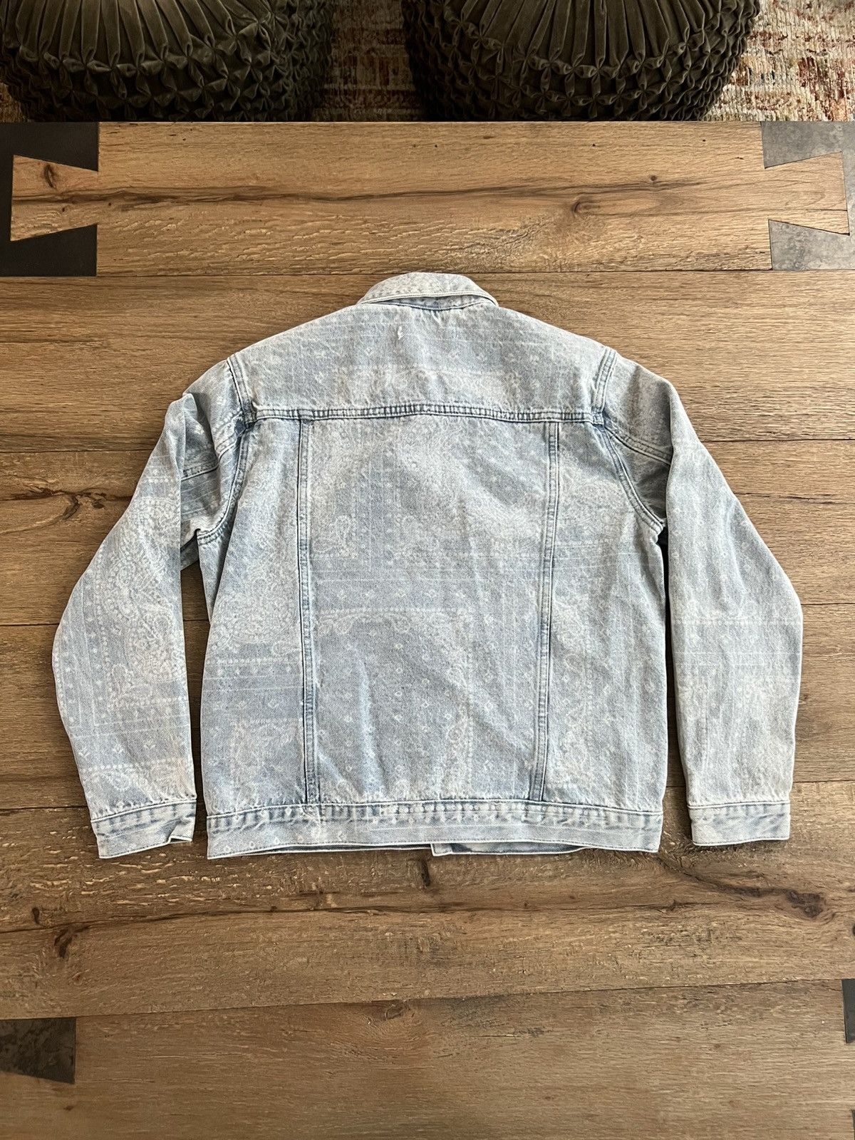 Pacsun × Vintage PacSun Denim jacket Blue acid wash bandanna print Size US M / EU 48-50 / 2 - 4 Thumbnail