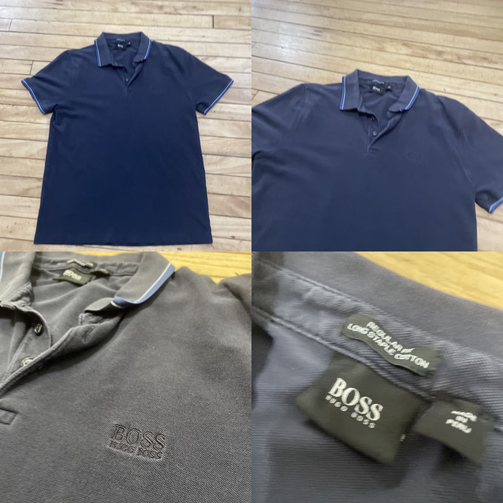 Hugo Boss HUGO BOSS Polo Shirt Men S Black Dark Blue Regular Long Staple Cotton Golf Exec Shirt Mens Polo Black Size US S / EU 44-46 / 1 - 10 Thumbnail