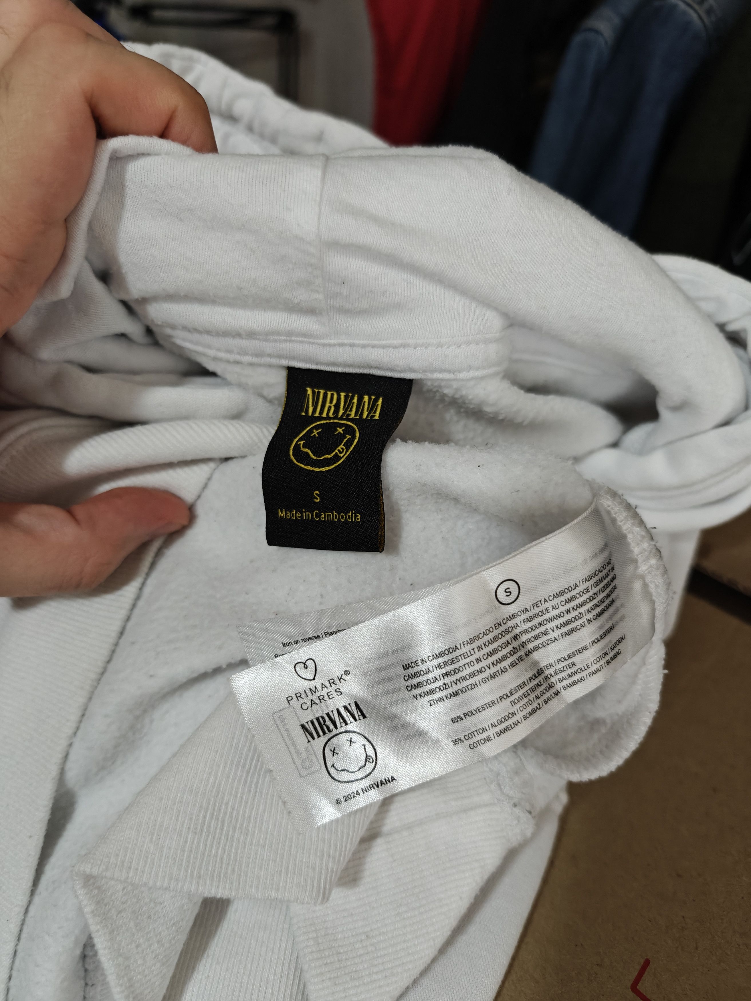Nirvana Nirvana Hoddie Big Print Pullover White size S Size US S / EU 44-46 / 1 - 10 Thumbnail