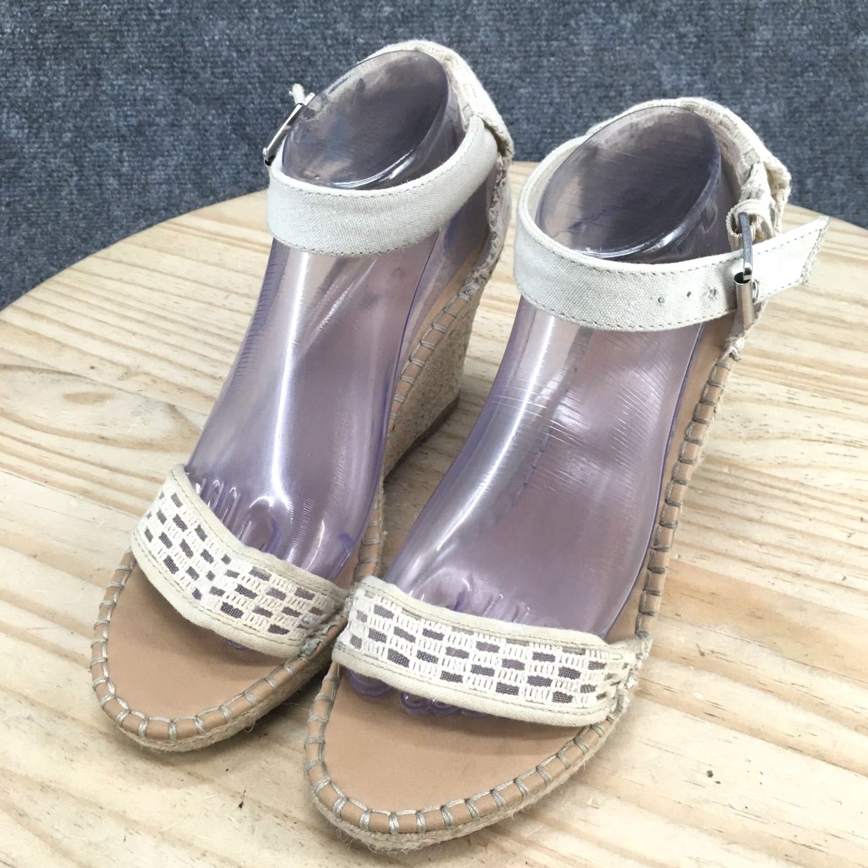 Nautica Nautica Sandals Womens 8.5 San Blas Espadrilles Cream Wedge Buckle Casual Size US 9 / IT 39 - 3 Thumbnail