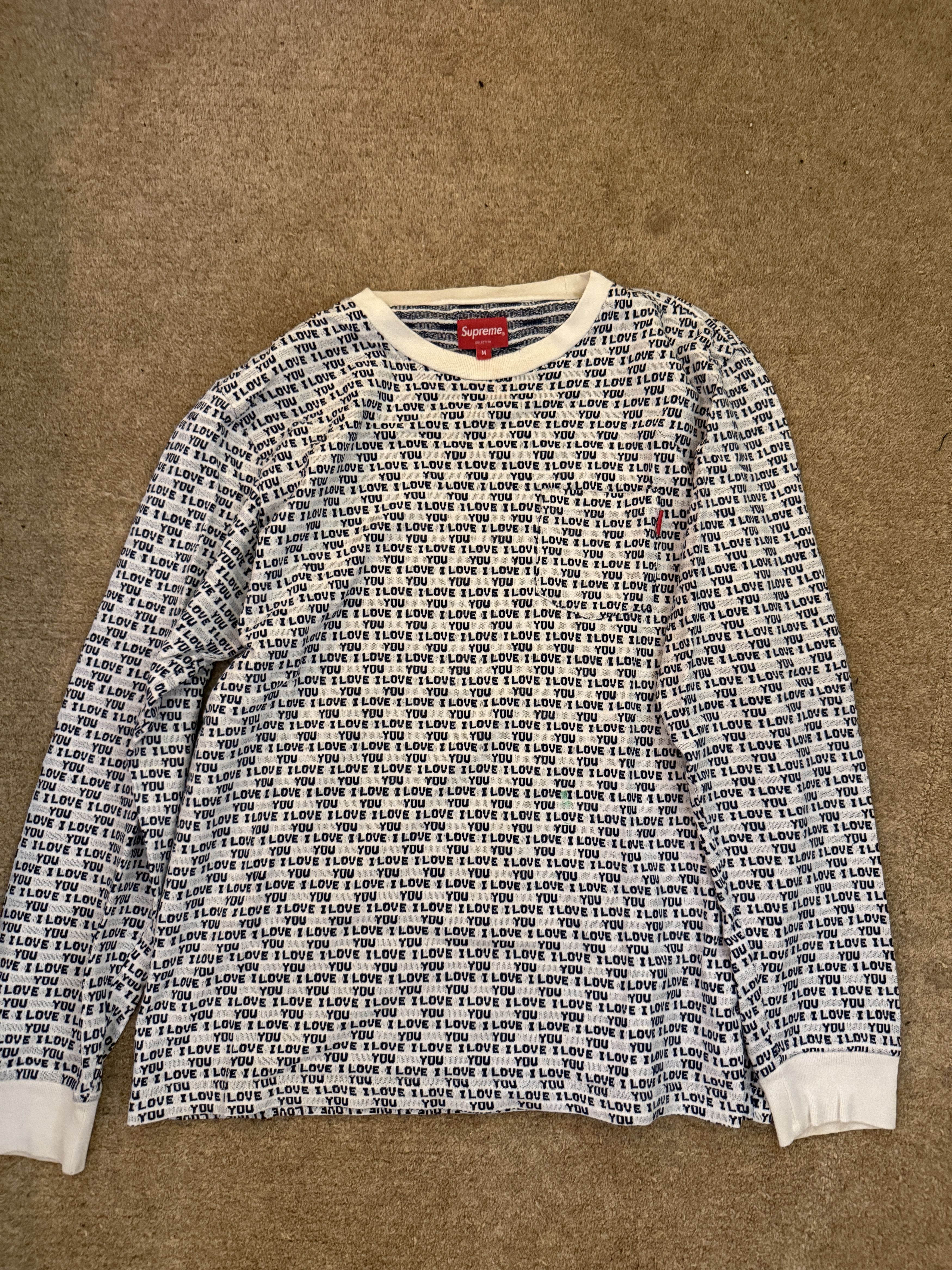 Supreme supreme jacquard i love you long sleeve shirt Size US M / EU 48-50 / 2 - 1 Thumbnail