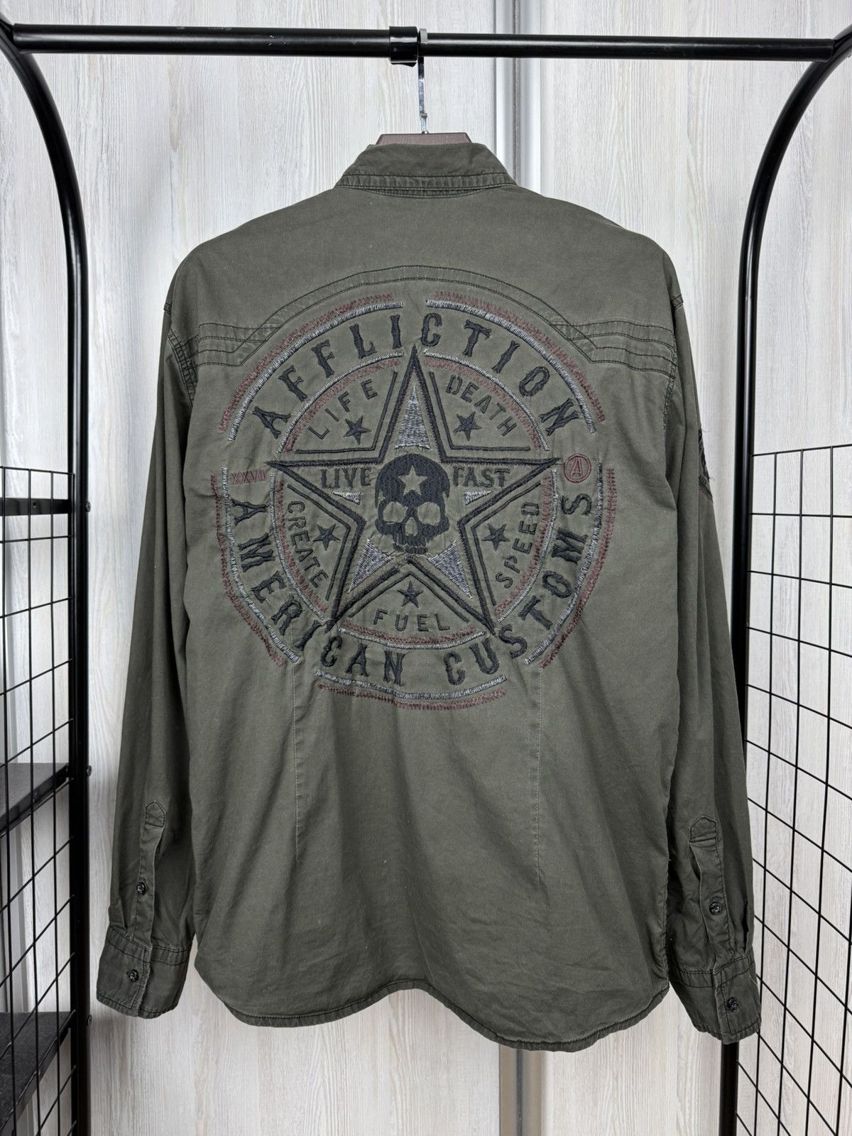 Affliction Affliction Black Premium American Customs big logo shirt Size US XL / EU 56 / 4 - 1 Thumbnail