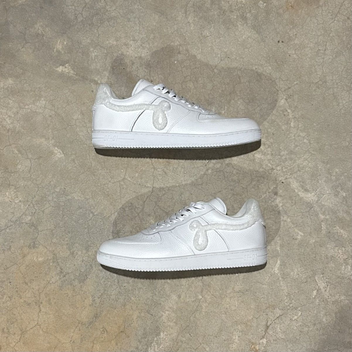 John Geiger John Geiger GF-01 White Chenille Sneakers US 13 Size US 13 / EU 46 - 3 Thumbnail