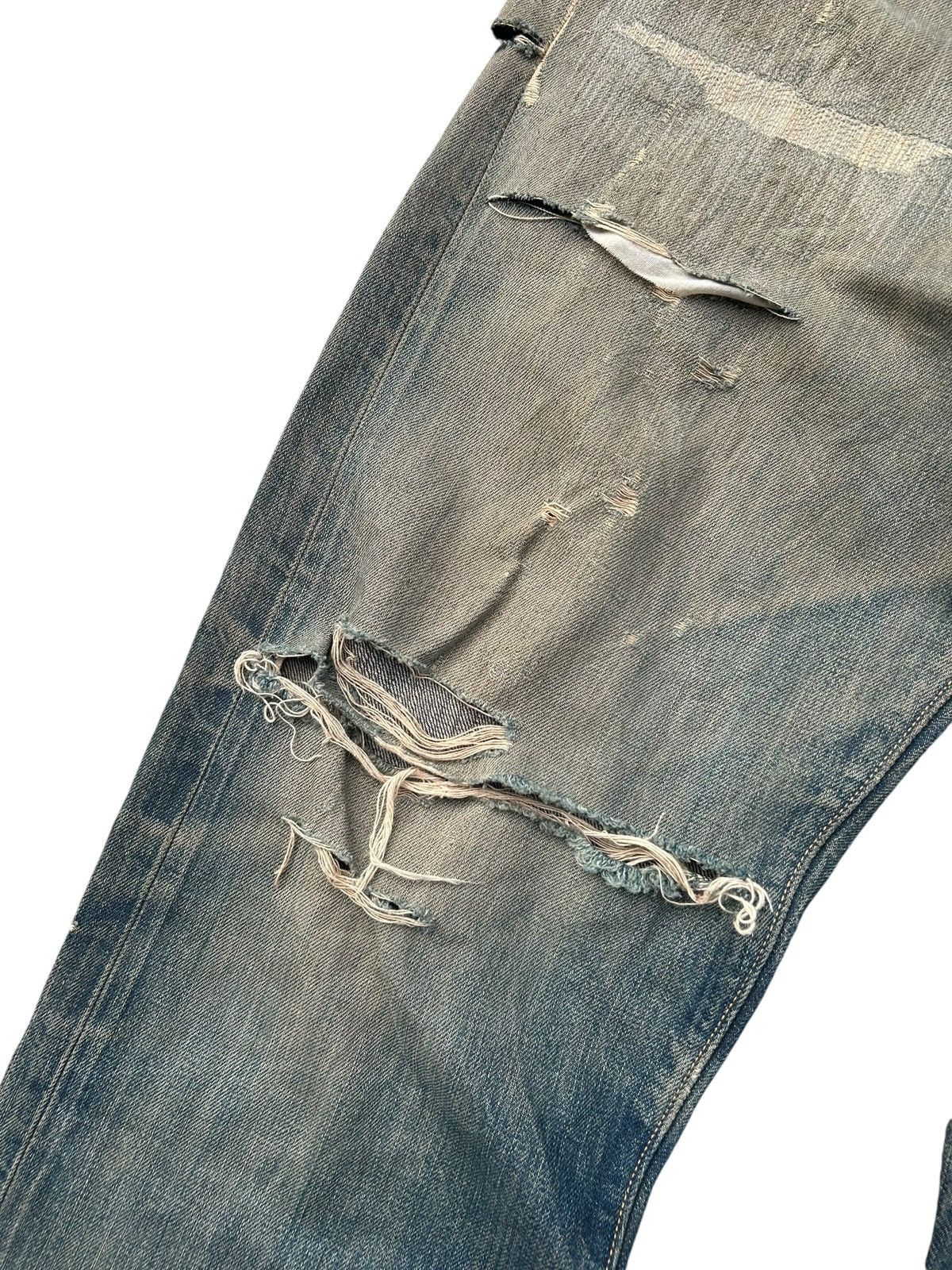 Kapital Thrashed Vintage Sugar Cane Selvedge Denim Jeans Grunge Size US 34 / EU 50 - 4 Thumbnail