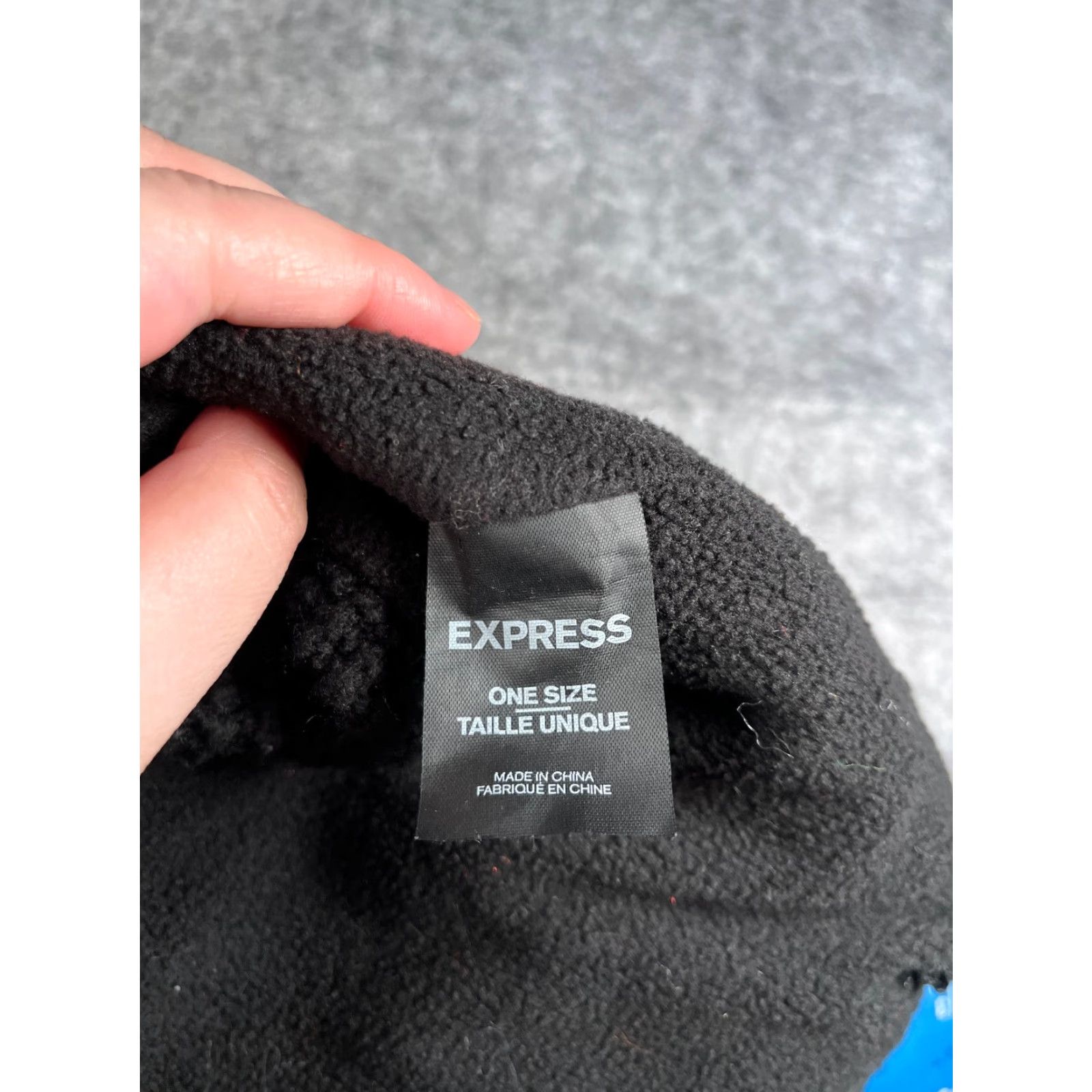Express Express Beanie Toque Hat Unisex Adults One Size Black Waffle Knit Acrylic Polyester Embroidered Logo City New York Theme Size ONE SIZE - 7 Thumbnail