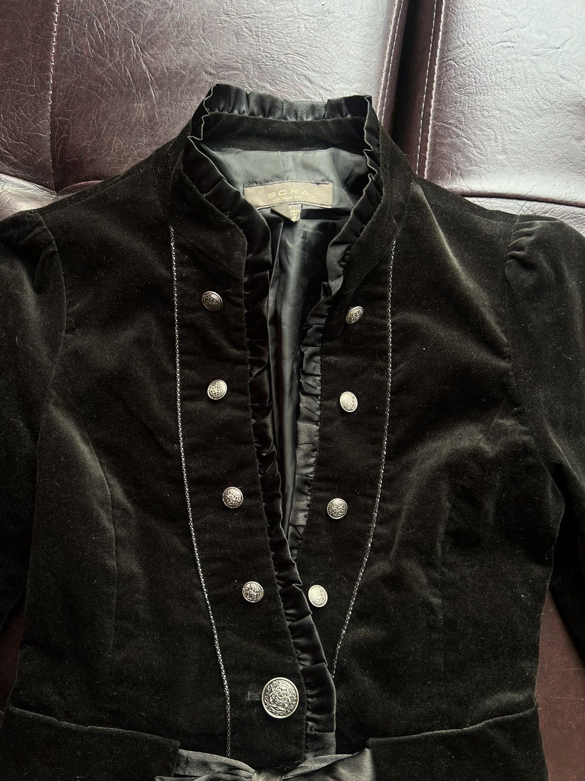 Japanese Brand Sora velvet dark brown jacket 🤎 Size S / US 4 / IT 40 - 11 Thumbnail