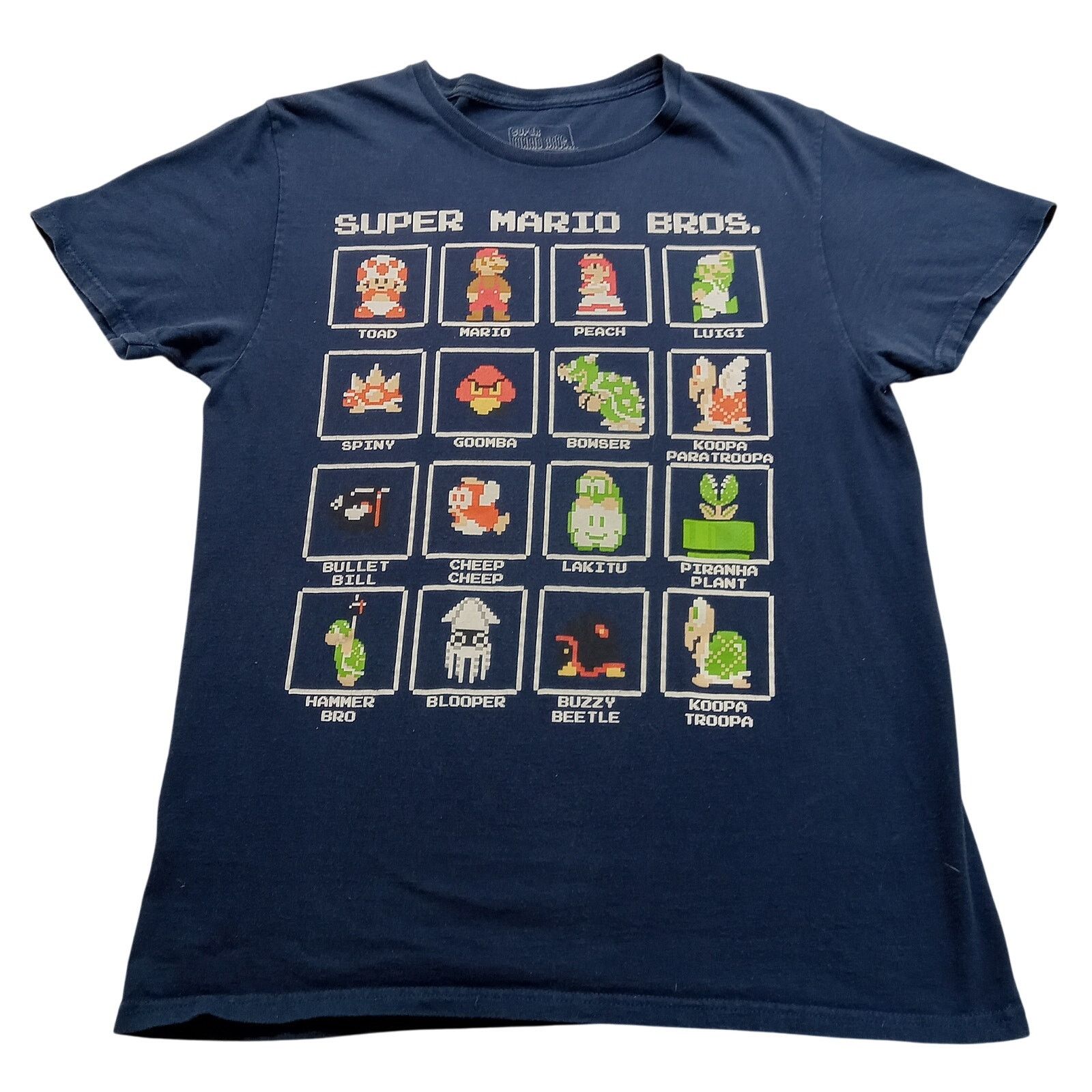& Other Stories Super Mario Bros T-Shirt M Men's Blue Short Sleeve Cotton Size US M / EU 48-50 / 2 - 1 Thumbnail