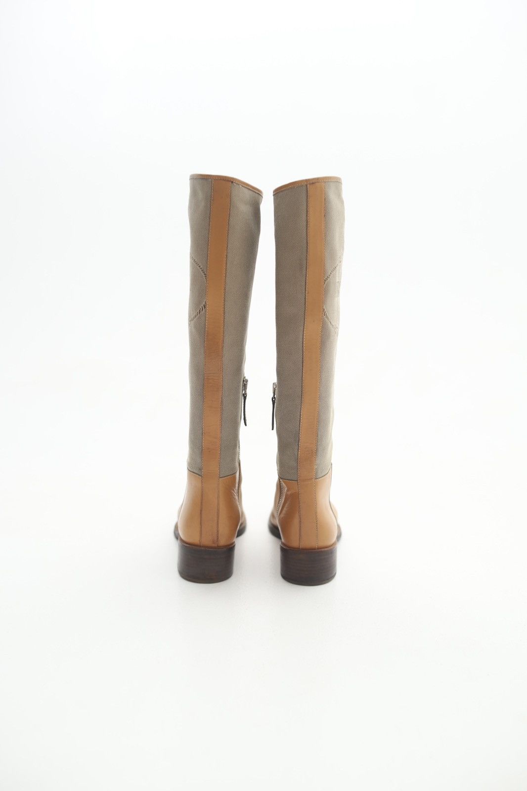 Prada PRADA MILANO Boots Leather Riding Tall Shoes Jacquard Logo Size US 6 / IT 36 - 4 Thumbnail