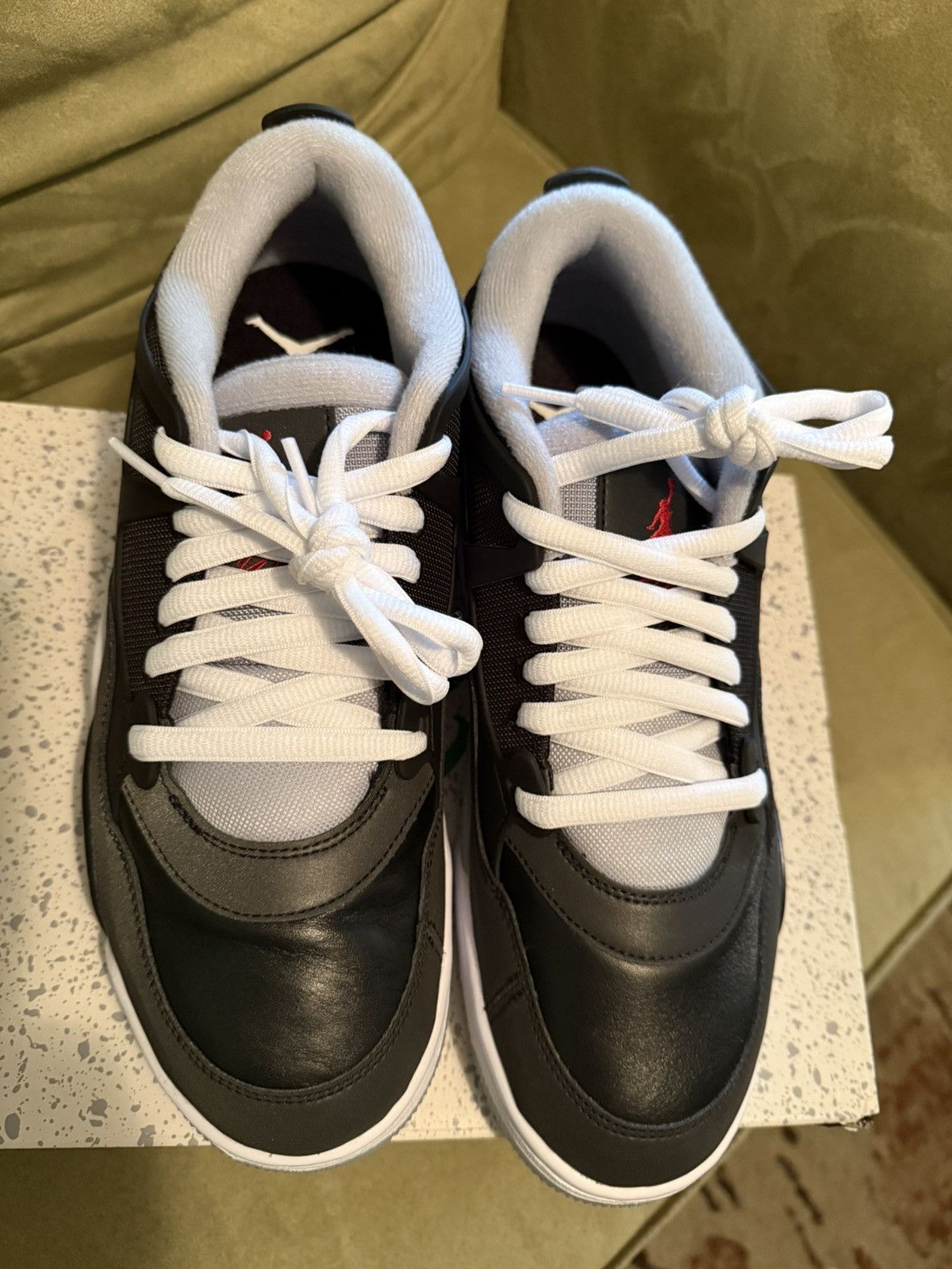 Jordan Brand Nike Air Jordan 4 Retro low RM PRM Black Metallic NEW OG Box Size US 10 / EU 43 - 11 Thumbnail