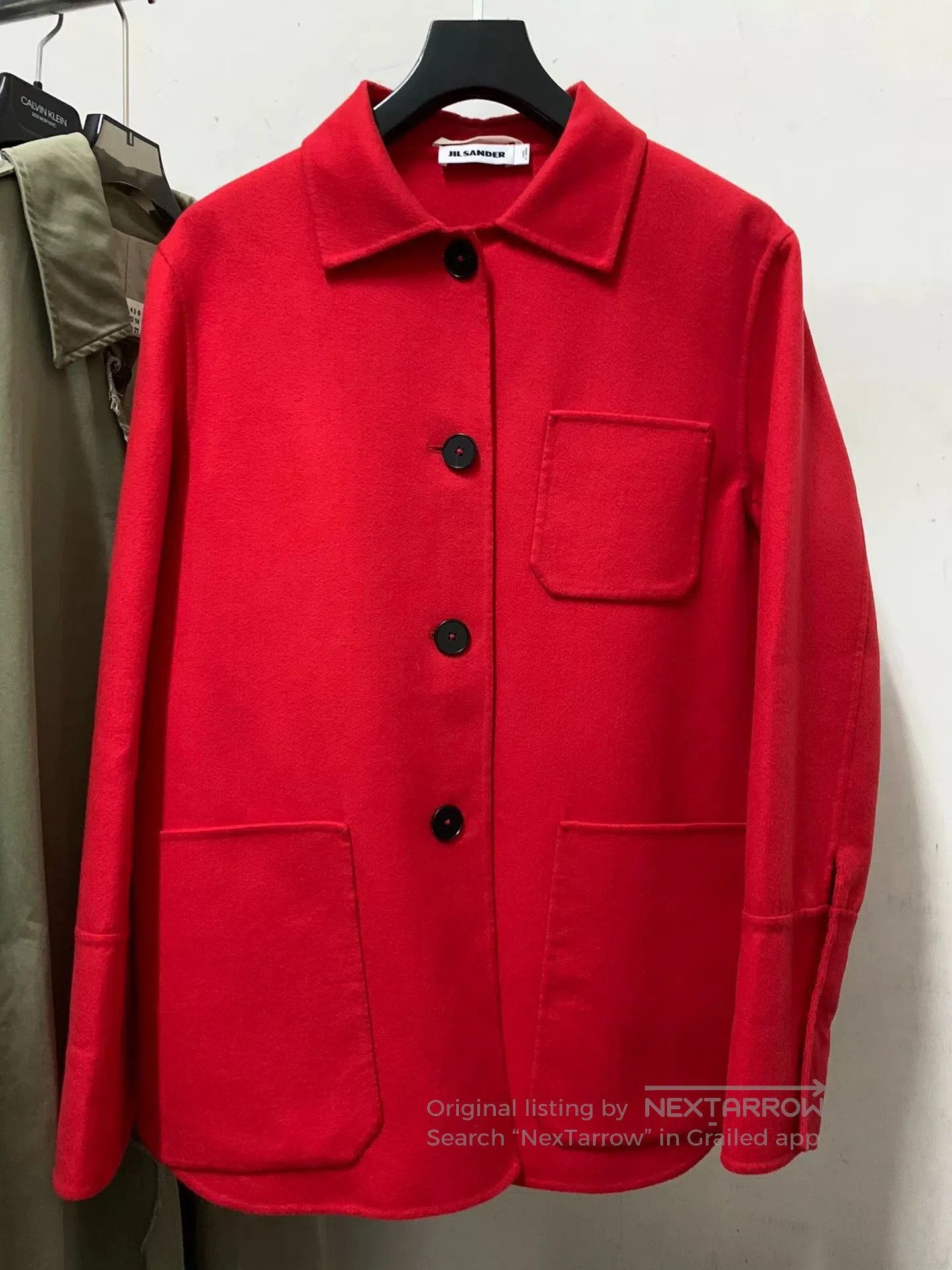 Jil Sander Jil Sander AW17 Red Cashmere Coat. Size S / US 4 / IT 40 - 1 Thumbnail