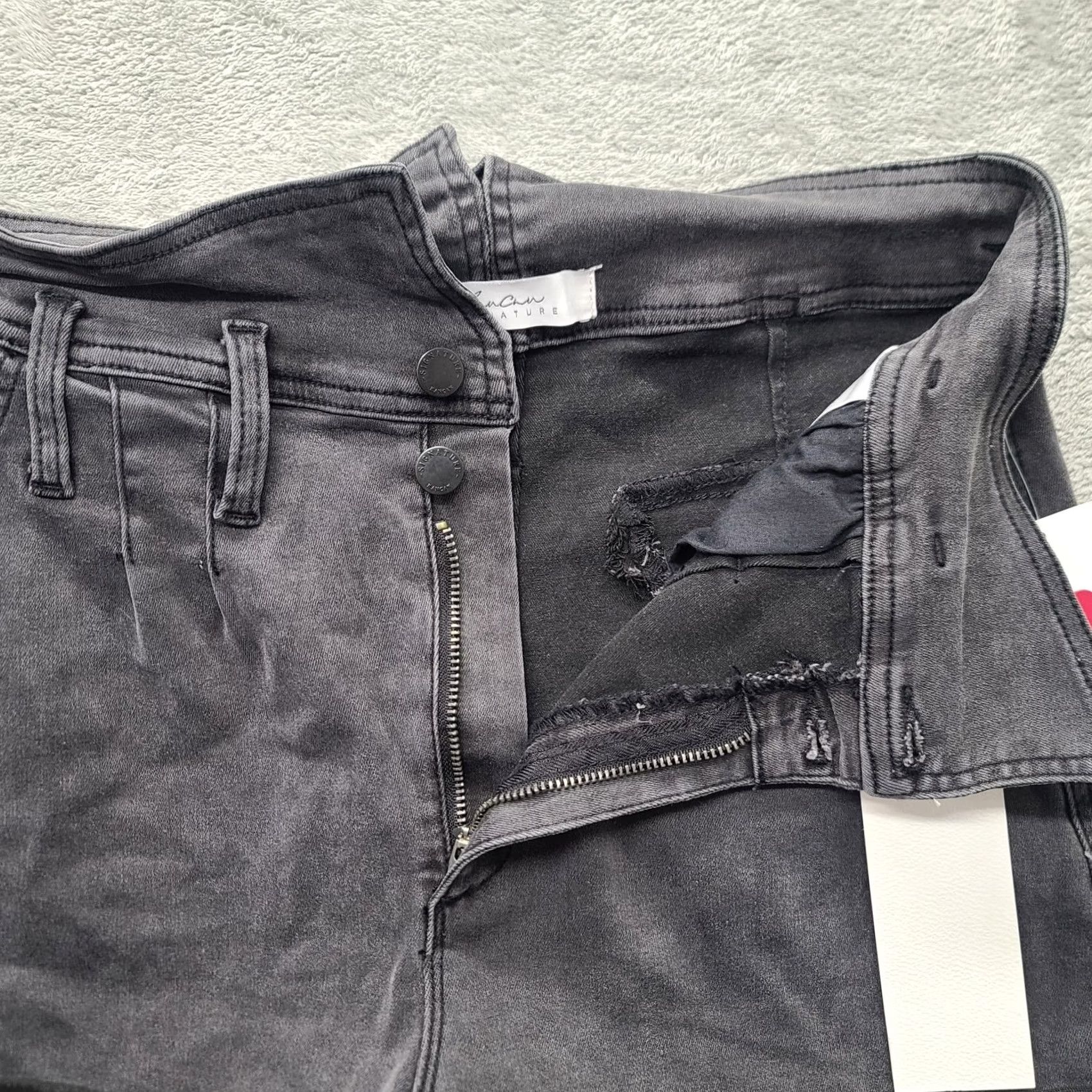 Vintage KanCan Shorts Womens Large Ultra High Rise Mom Black Casual Size 36" / US 14 / IT 50 - 6 Thumbnail