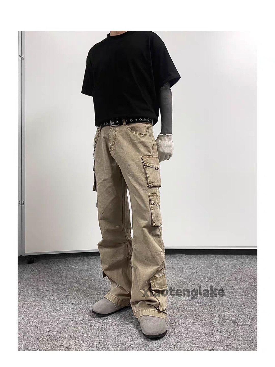 Designer × Japanese Brand × Vintage washed faded cleanfit yuppie bootcut work cargo pants Size US 32 / EU 48 - 1 Thumbnail