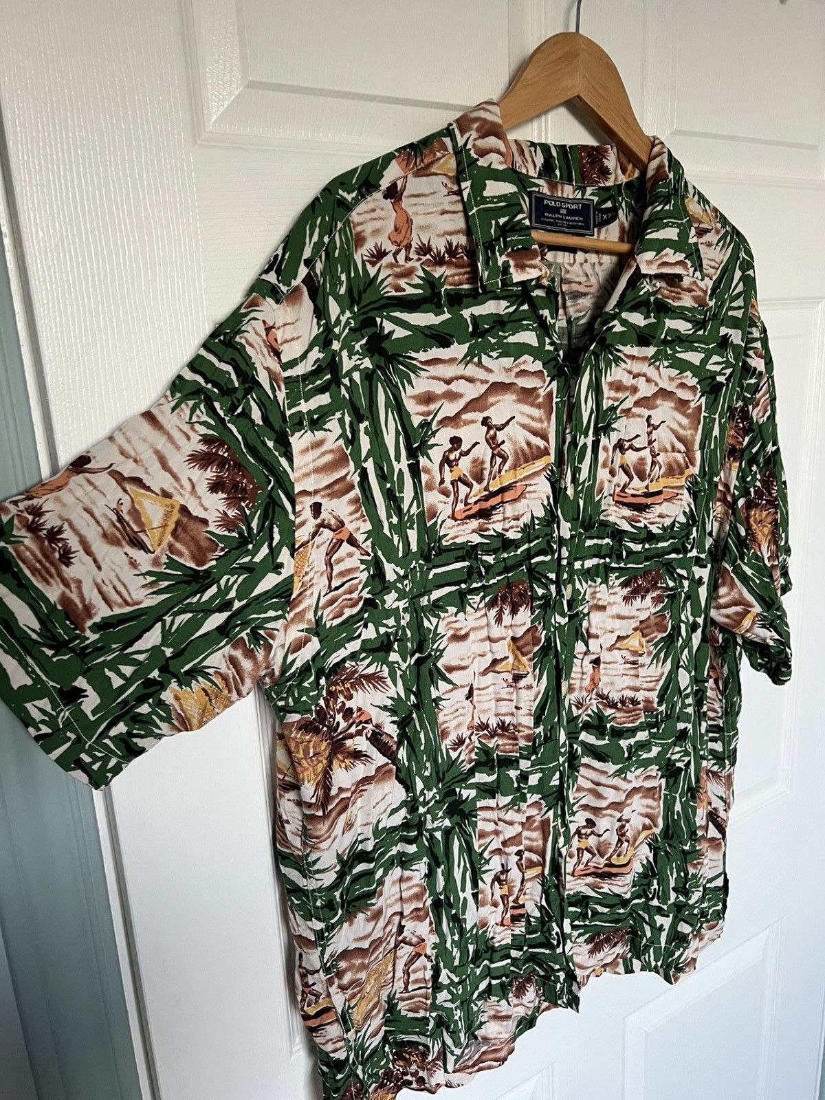Polo Ralph Lauren Vintage Ralph Lauren Polo Sport Camp Shirt Size US XXL / EU 58 / 5 - 2 Thumbnail