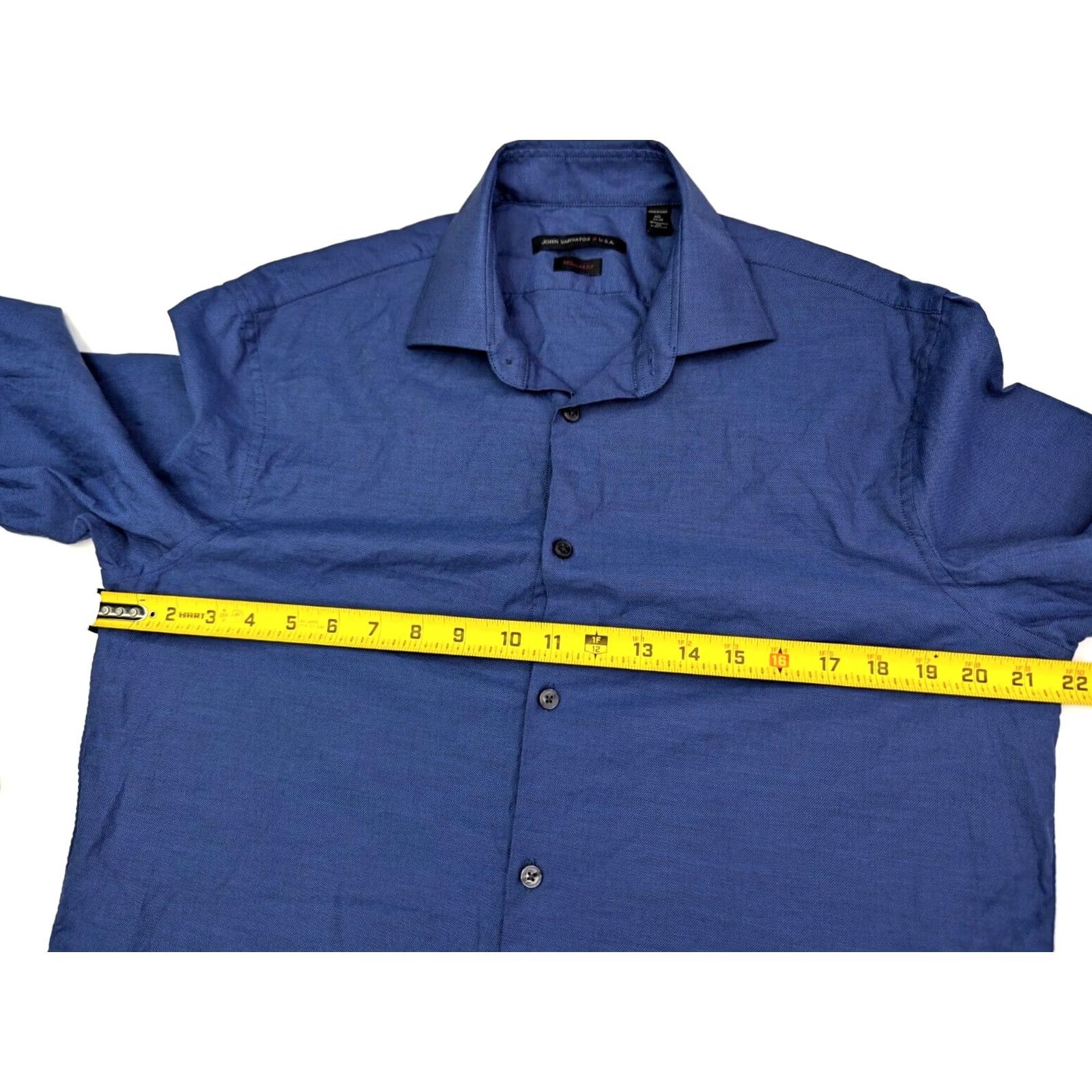 John Varvatos John Varvatos Regular Fit Purple Button Shirt Men 44 Chest 30 Long Cotton Blend Button-Up Long Sleeve Solid 15.5 Regular Fit Mens Size US L / EU 52-54 / 3 - 6 Thumbnail