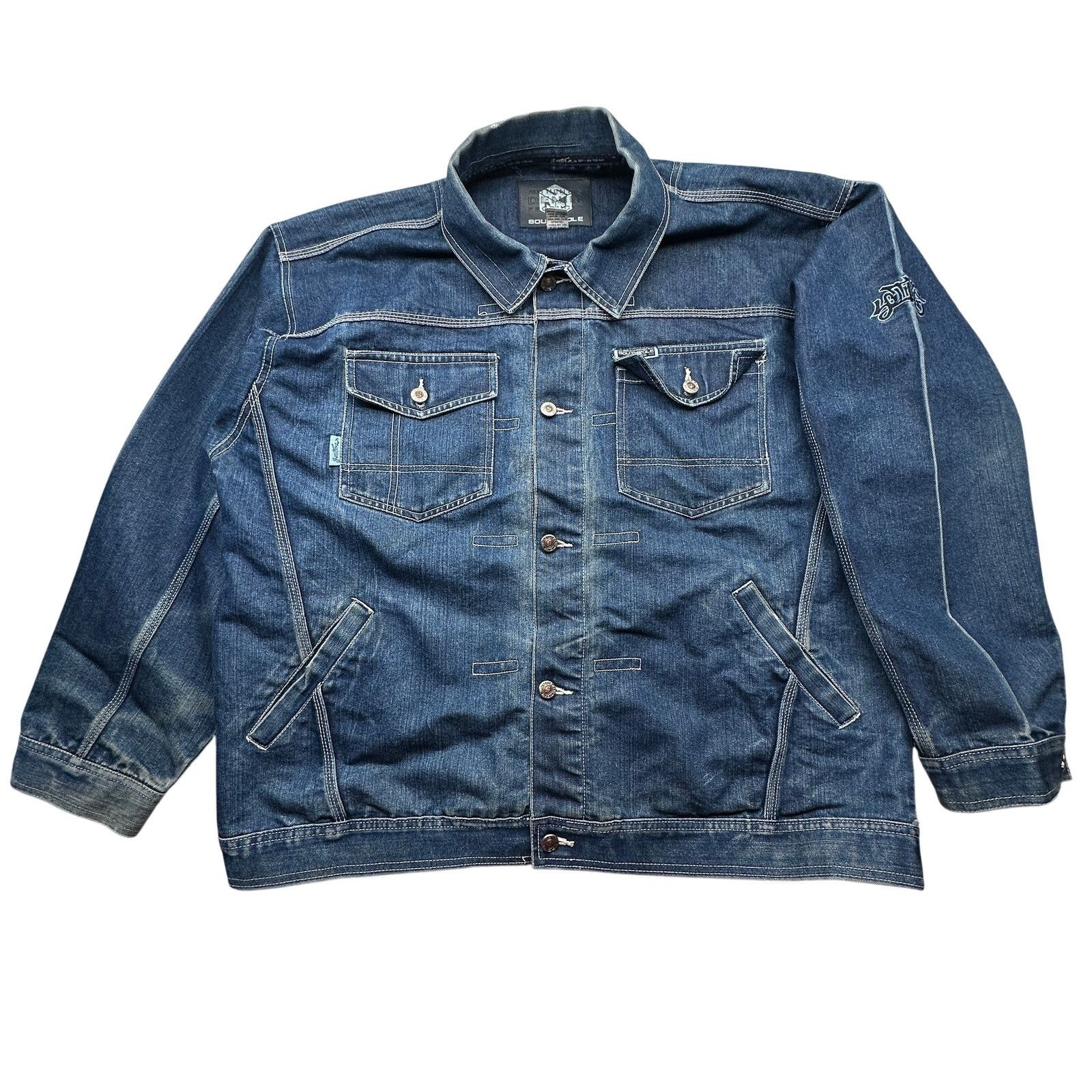 Southpole Vintage 90s Southpole Denim Trucker Jean Jacket 2XL Pockets Size US XXL / EU 58 / 5 - 1 Thumbnail