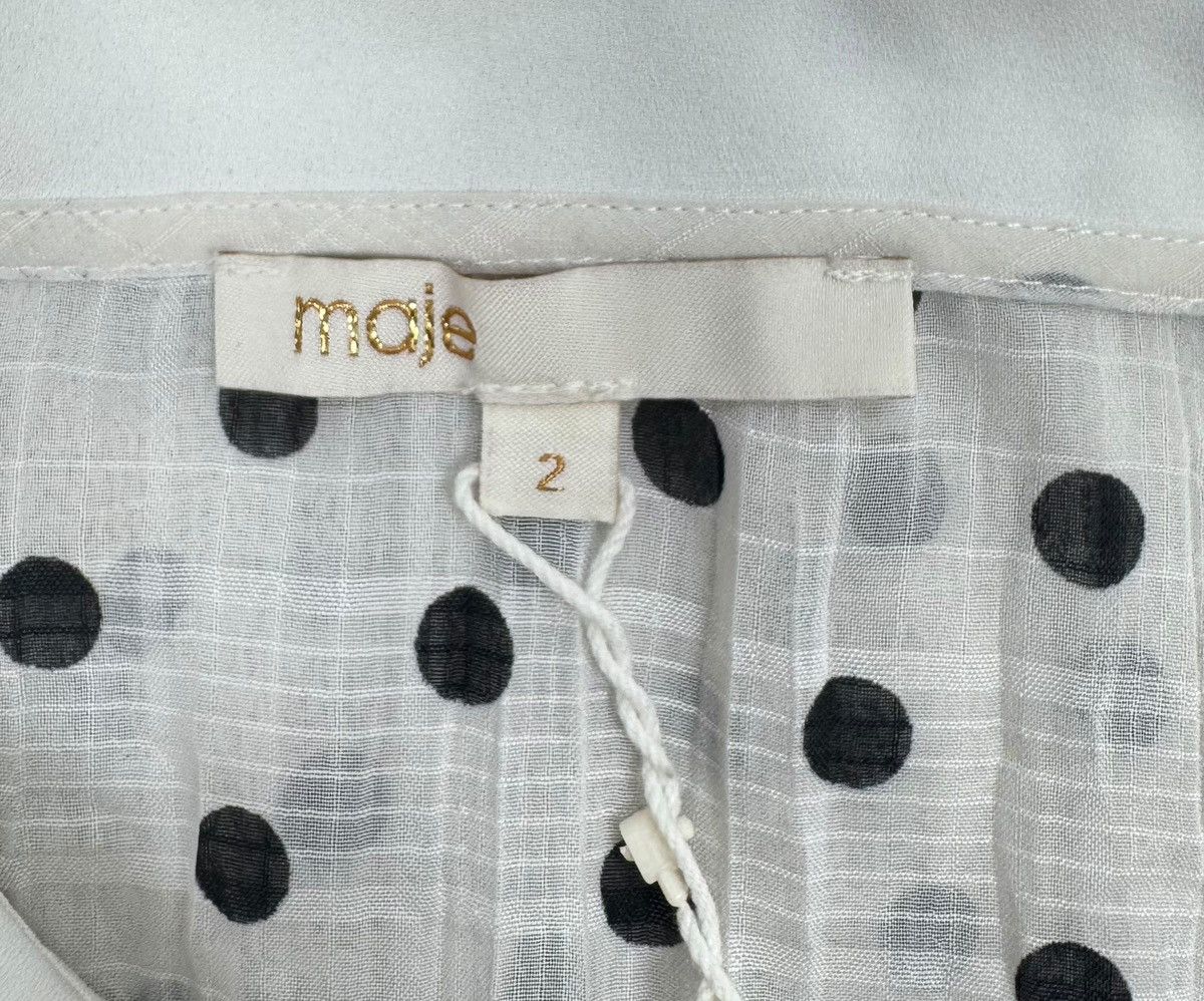 Maje Maje Polka Dot Peter Pan Collar Button Up Viscose Polyester Size S / US 4 / IT 40 - 12 Thumbnail