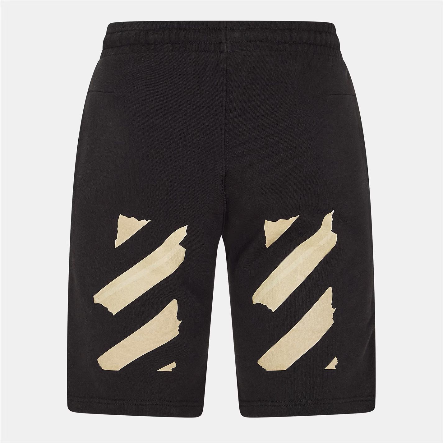 Off-White o1g2r1mq0326 Knee Length Fleece Jogger Shorts in Black Size US 28 / EU 44 - 2 Thumbnail