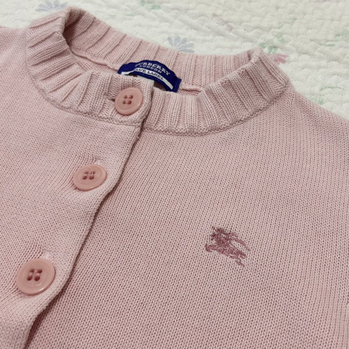 Burberry Burberry Blue Label Pink Cotton Cardigan Size M / US 6-8 / IT 42-44 - 4 Thumbnail