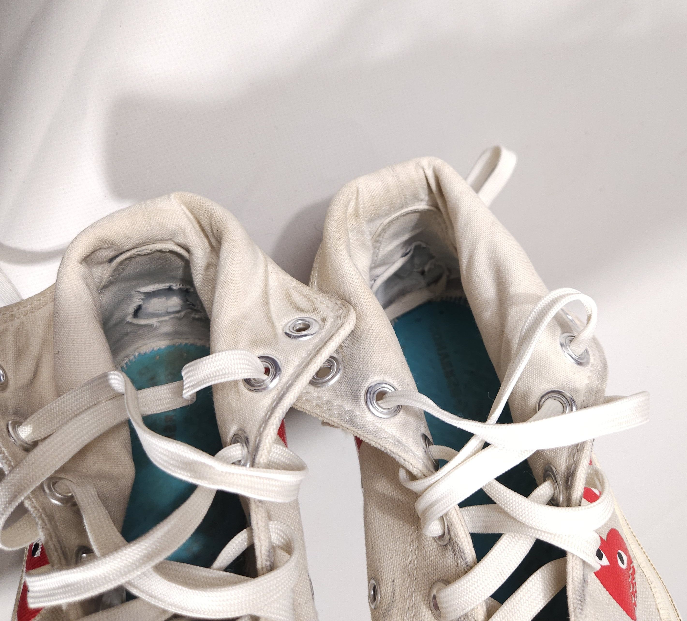 Comme des Garcons × Comme des Garcons PLAY × Converse Converse x Comme Des Garcons Play Hearts High Top Shoes US 8 Size US 8 / EU 41 - 20 Thumbnail