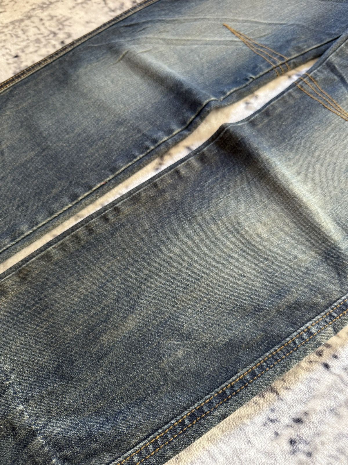 Japanese Brand Vintage Junya Watanabe Tornado Mart Style Double Waist Jeans Size US 30 / EU 46 - 11 Thumbnail
