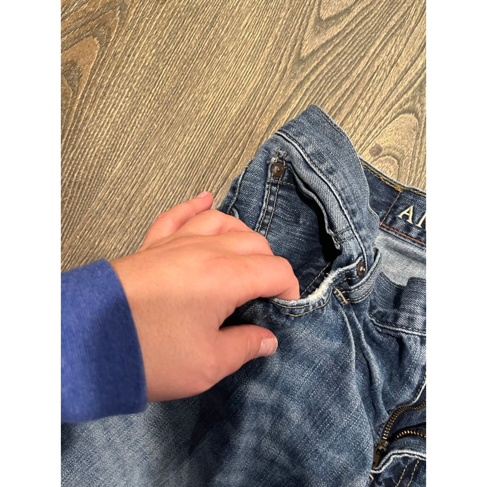 American Eagle Outfitters American Eagle Mens Bootcut Jeans Mid-Rise Blue Size 32/34 Size US 32 / EU 48 - 5 Thumbnail