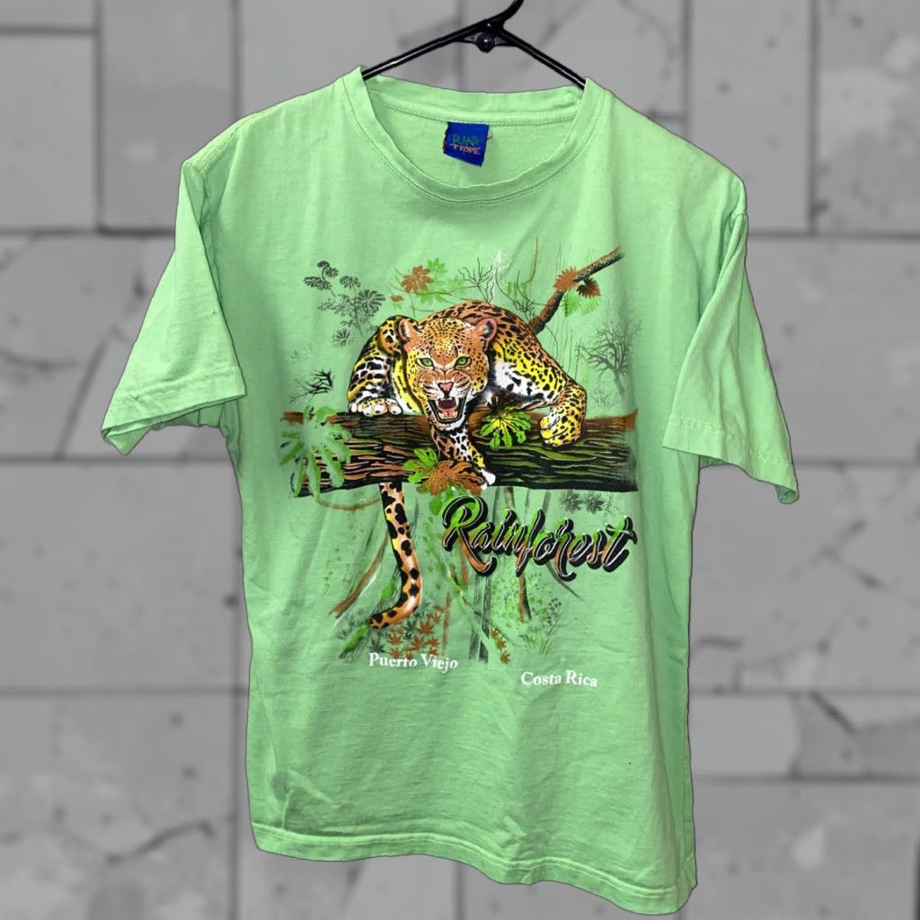Prana Vtg Rana Tropic Mens Green Short Sleeve TIGER Graphic T-Shirt Size L Size US L / EU 52-54 / 3 - 1 Thumbnail