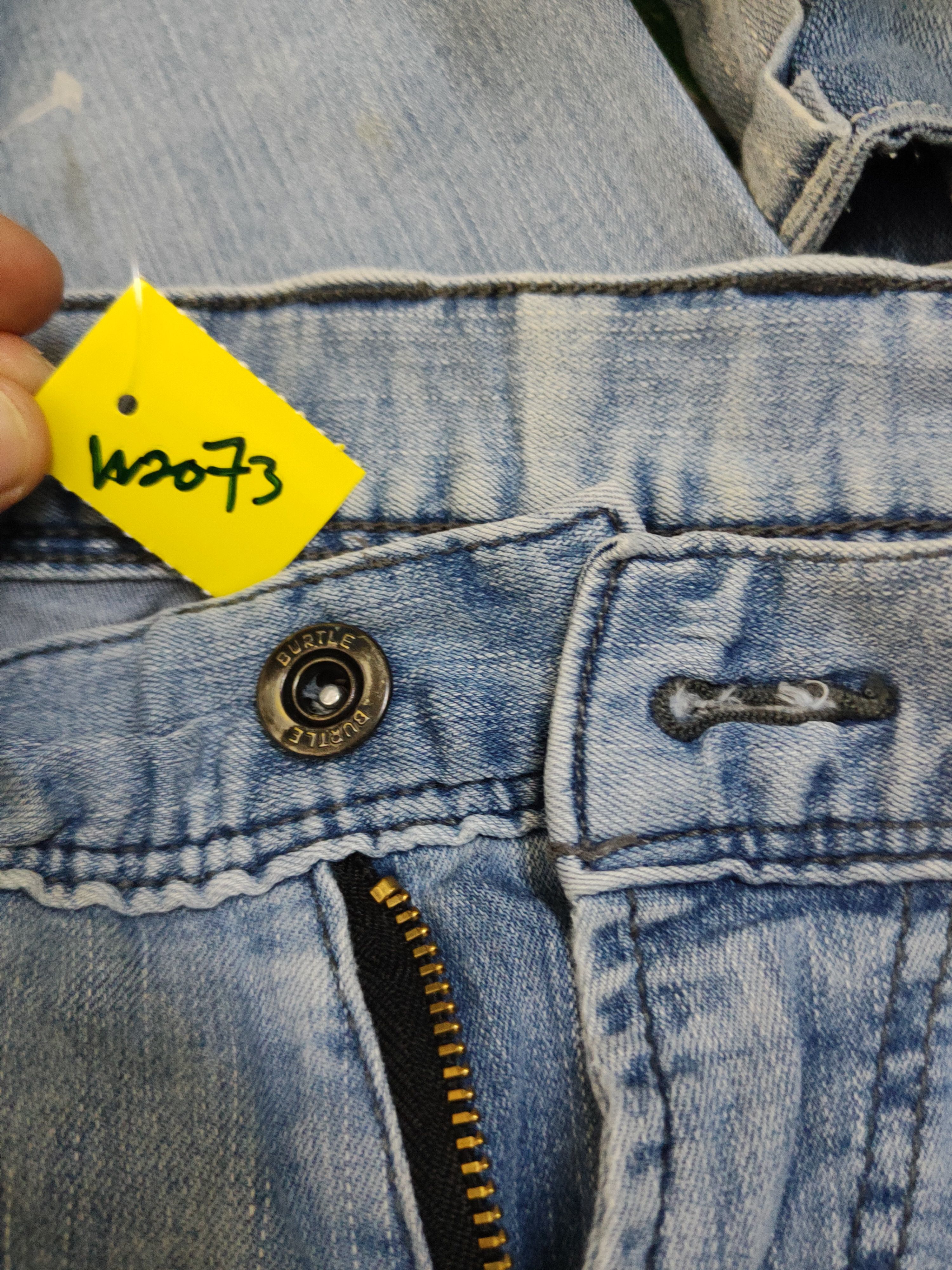 Japanese Brand × Vintage Burtle Blue Distressed Ripped Soft denim Jeans #W2073 Size US 32 / EU 48 - 16 Thumbnail