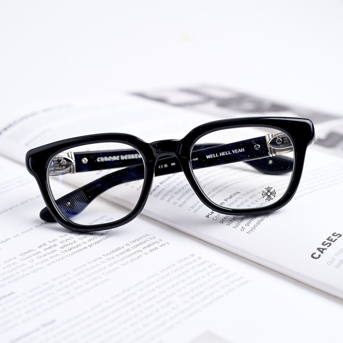 Chrome Hearts CHROME HEARTS WELL HELL YEAH BLACK GLASSES Size ONE SIZE - 9 Thumbnail